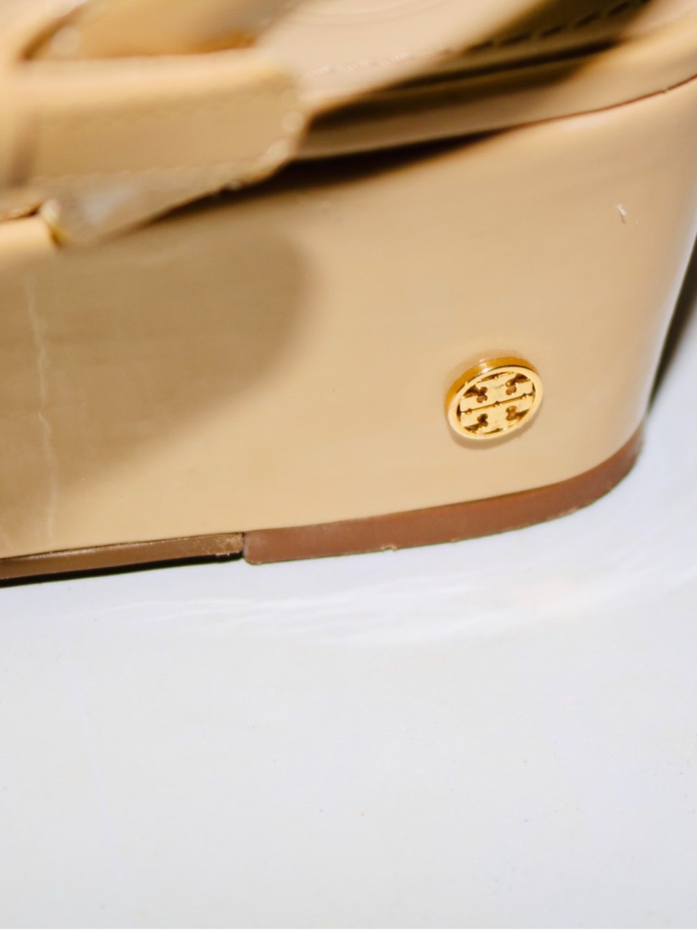 Tory Burch Abena Wedge Sandals in Beige - Picture 9 of 13